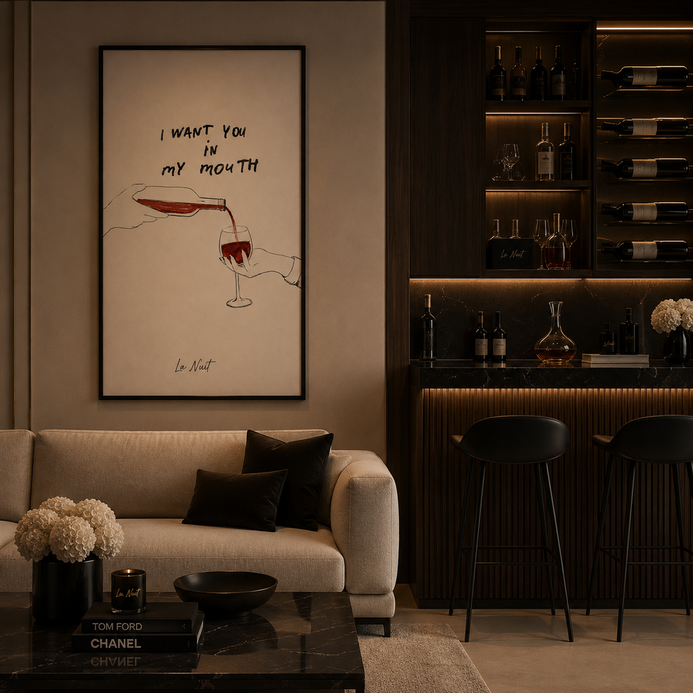 Wine Bar framed fine-art print by La Nuit