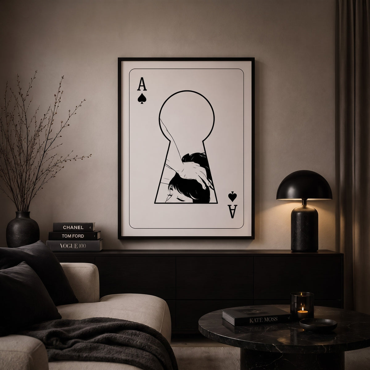 Ace framed fine-art print by La Nuit