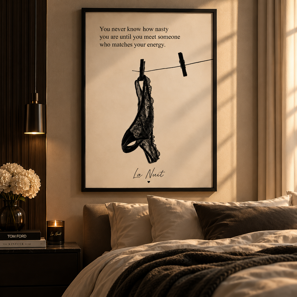 Same Energy by La Nuit displayed in a bedroom