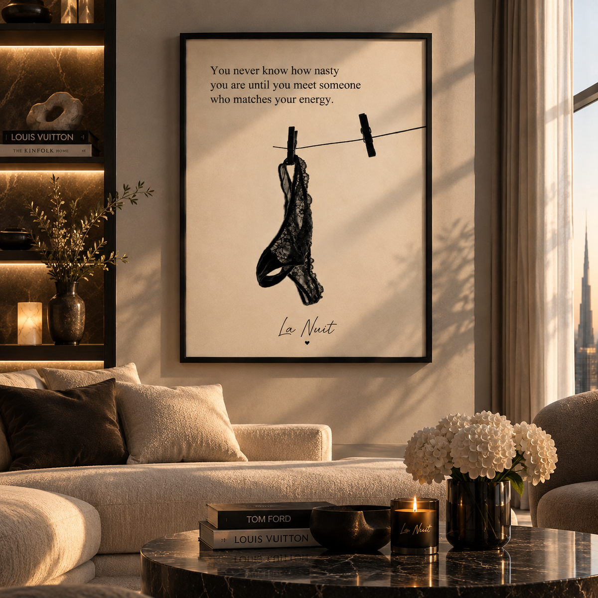 Same Energy by La Nuit displayed in a living room