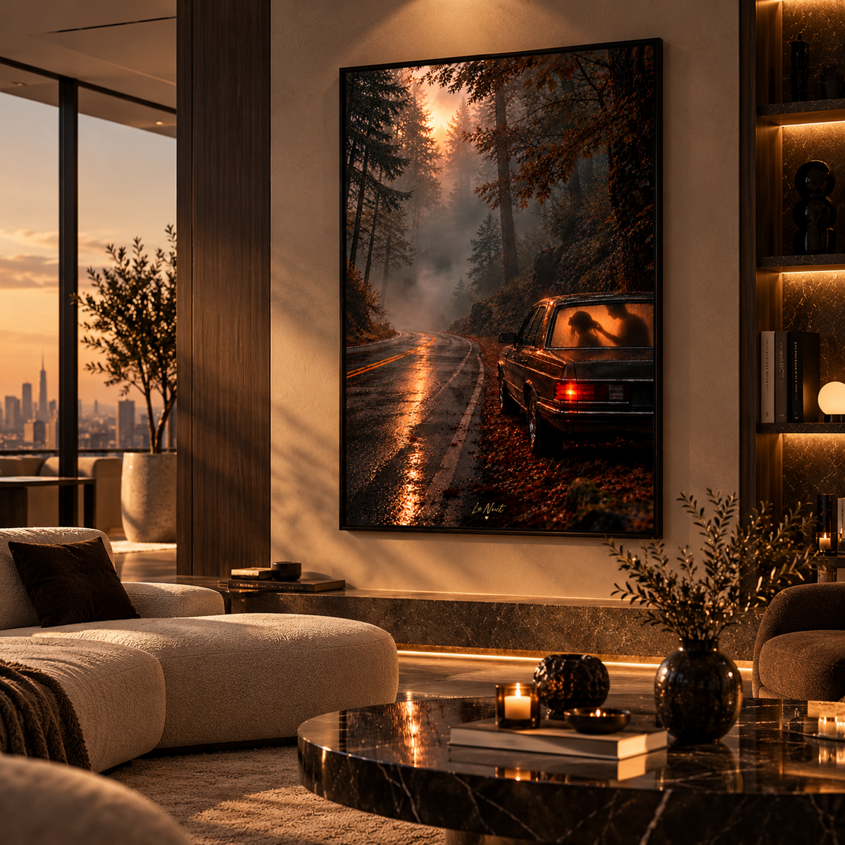 The Long Way Home by La Nuit displayed in a living room