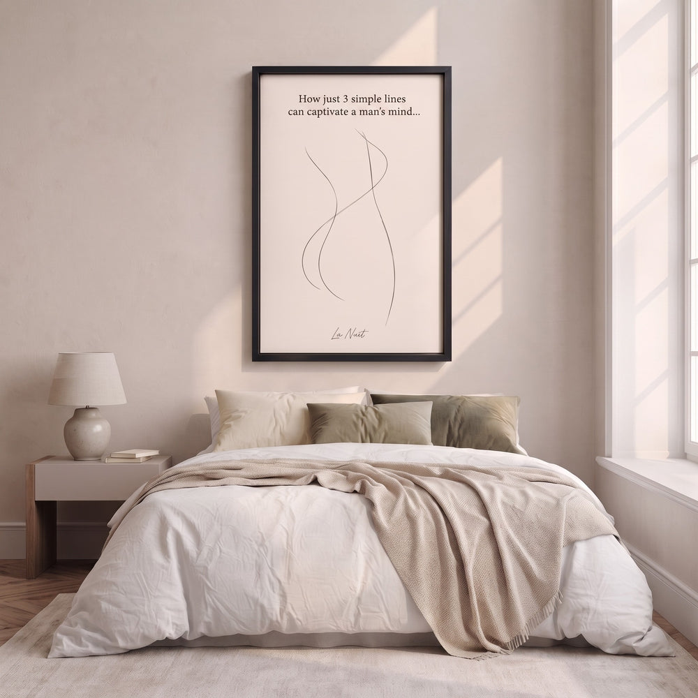 Three Lines framed fine-art print by La Nuit