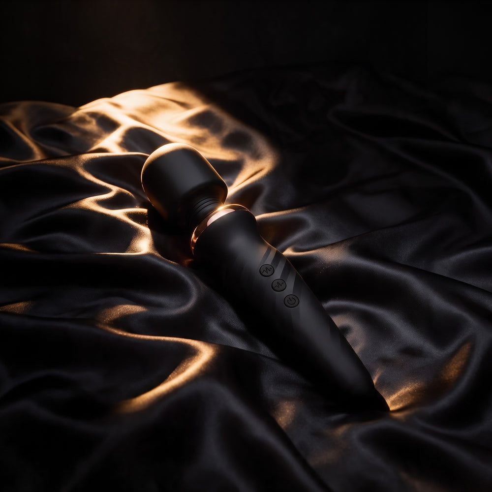 Velvet Sin shown on silk in warm candlelight